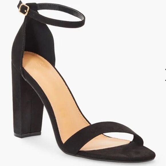 JUSTFAB - Lorelai Block Heeled Sandal in Black - Picture 1 of 7